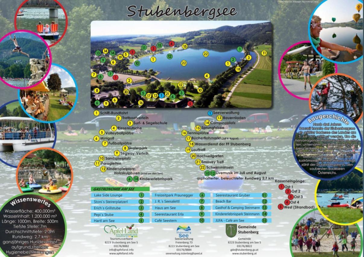 Zwei Schlafzimmer Ferienapartment Anna Am Stubenbergsee Inklusive Vier E-Bikes Экстерьер фото